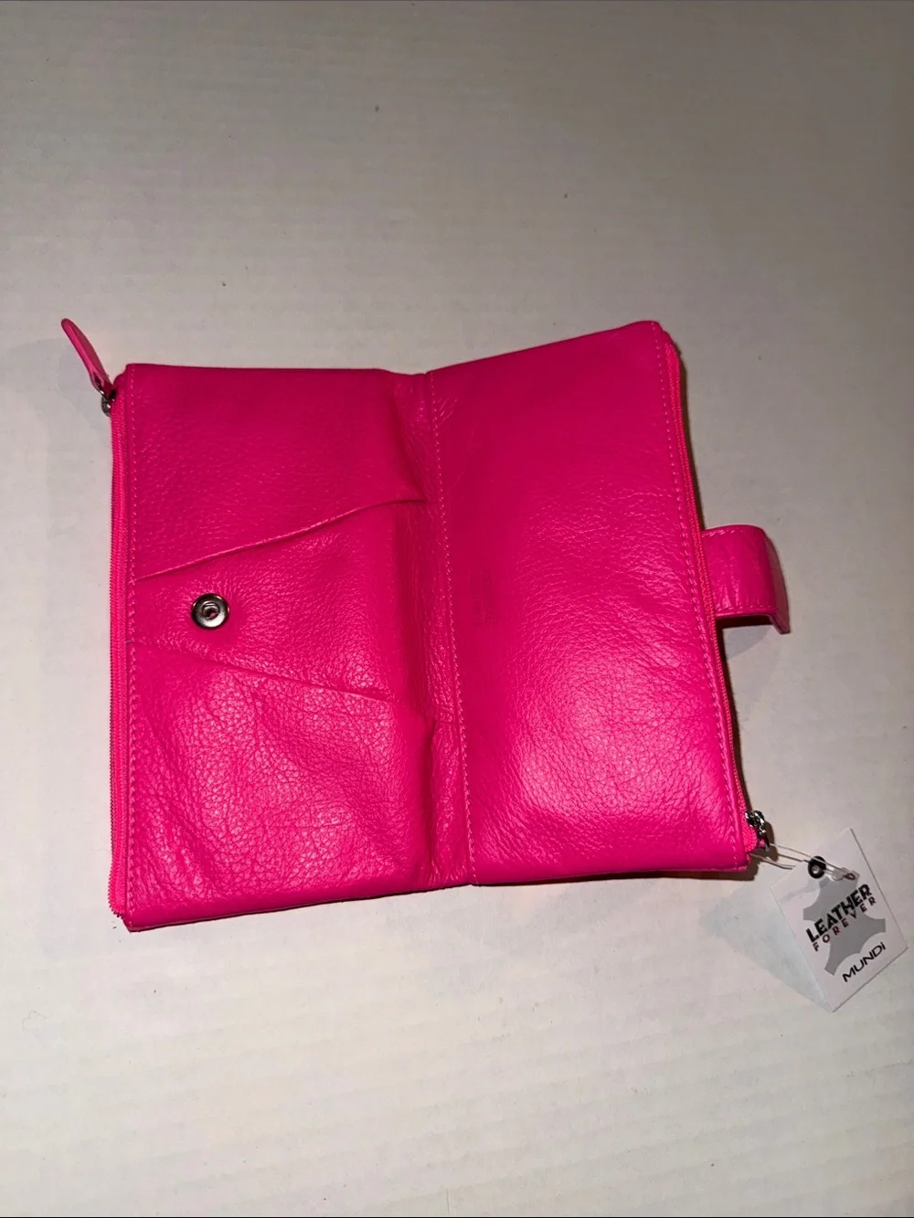 Mundi Hot Pink Leather Wallet